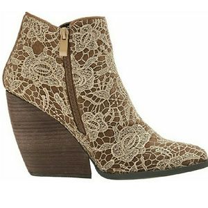Very Volatile Shoes - Very Volatile Lacey ankle boots 7.5 tan round toe Very Volatile Shoes - Very Volatile Lacey ankle boots 7.5 tan round toe